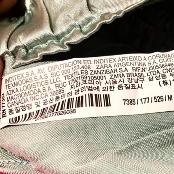 💚💚💚 ZARA Satin Jogging Pants, M, NWT - Picture 5 of 6